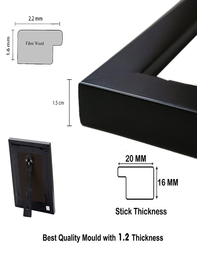 ZIG-ZAG Guruji Photo With Frame | Jai Guruji Swaroop Picture For Wall / Table Frame Small Size ( Black 6x8 ) , Medium Density Fibreboard ; Wood - Image 3